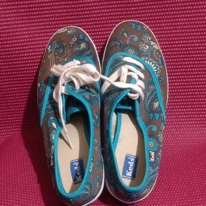 Keds Paisley Sneakers with Blue Highlights